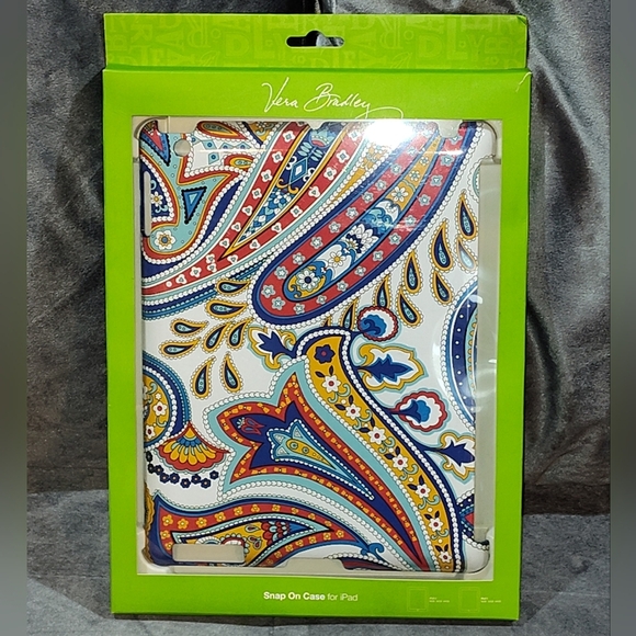 NIB VERA BRADLEY iPAD MARINA PAISLEY SNAP ON PROTECTIVE CASE GENERATION 2 & 3 - Picture 4 of 8